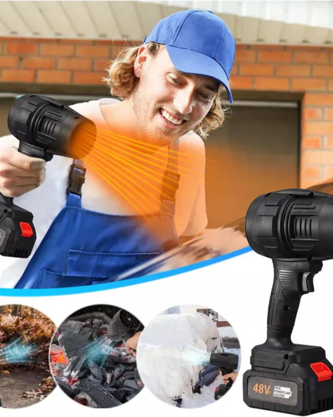 Soplador Profesional Multipropósito Turbina Inalámbrico